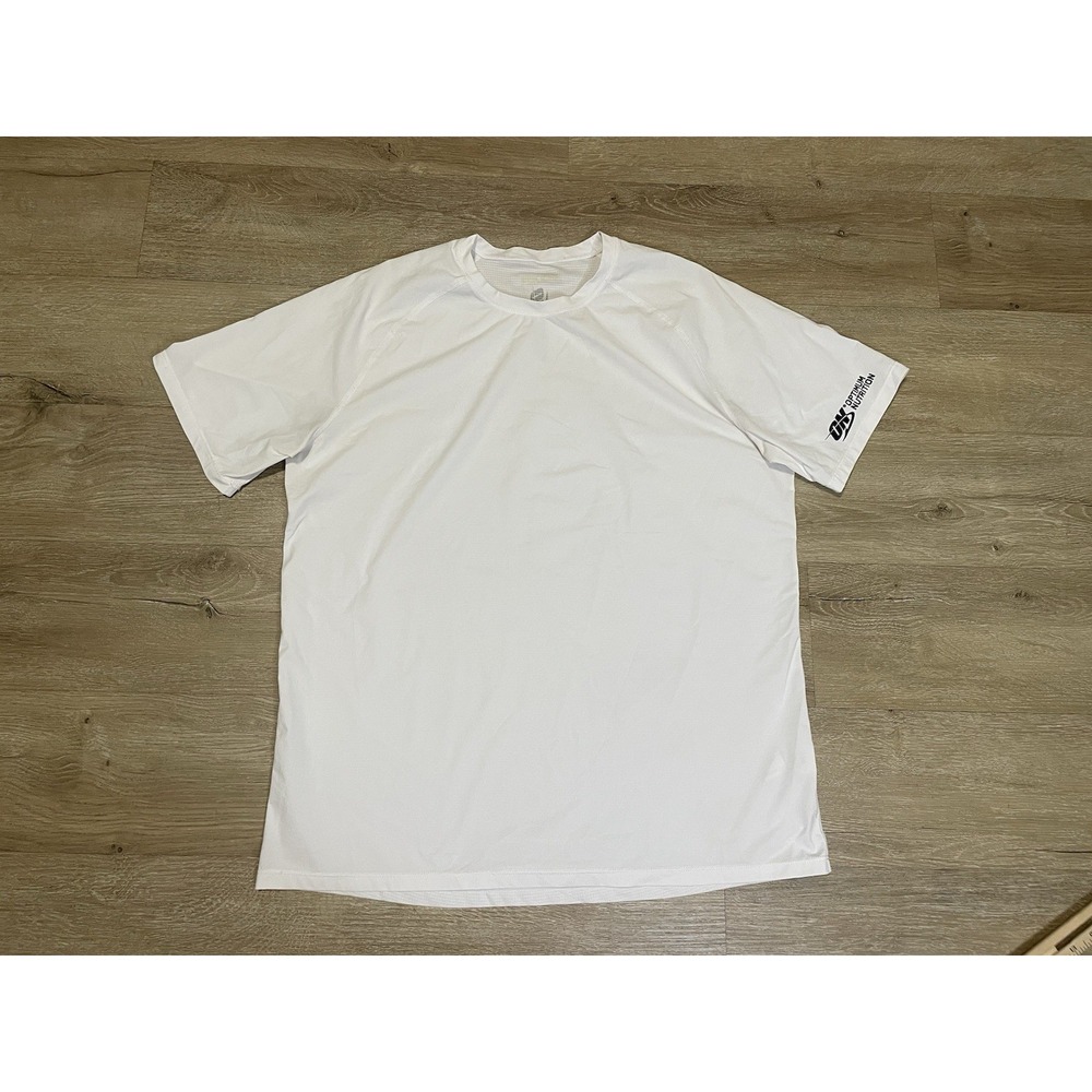 Optimum Nutrition Shirt Mens Sz XL White Short Sleeve True Strength Gym Training